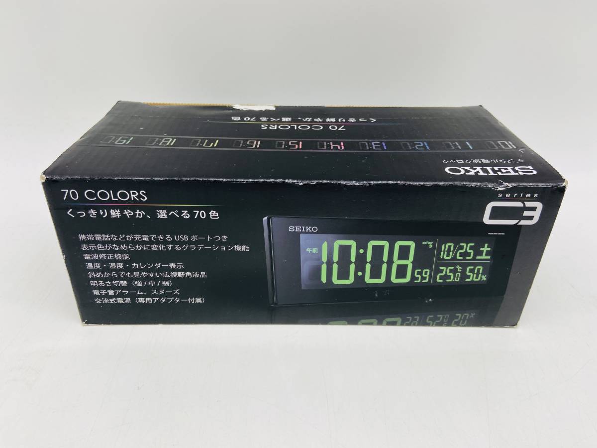 (22784)□SEIKO(セイコー) 電波デジタル目覚まし時計 DL305K 未使用品_画像1