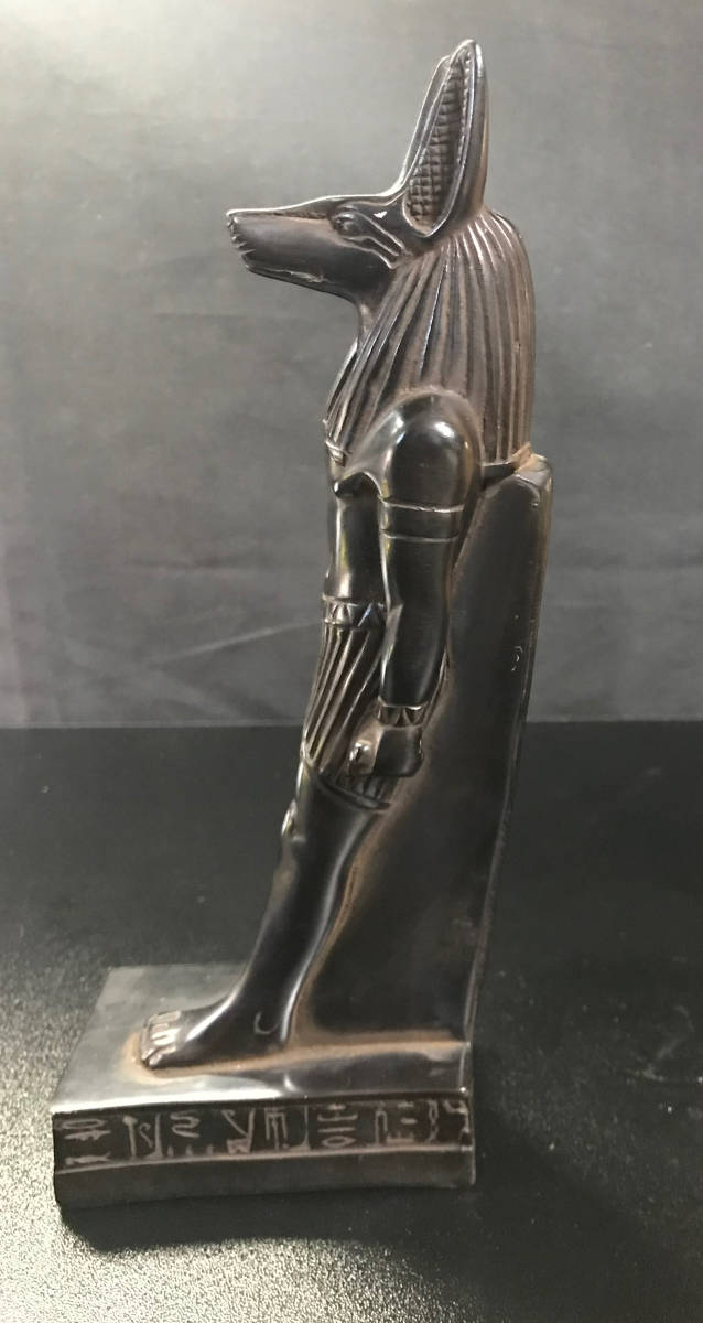 【１点のみ！】古代エジプト アヌビス像 冥界の神 シルクロード ウシャブティ ガンダーラ 紀元前 BC 石像 ヒエログリフ 副葬品 考古学の画像3