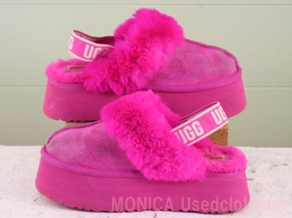 MK468◆レディース UGG サンダル ピンク 26cm_画像3