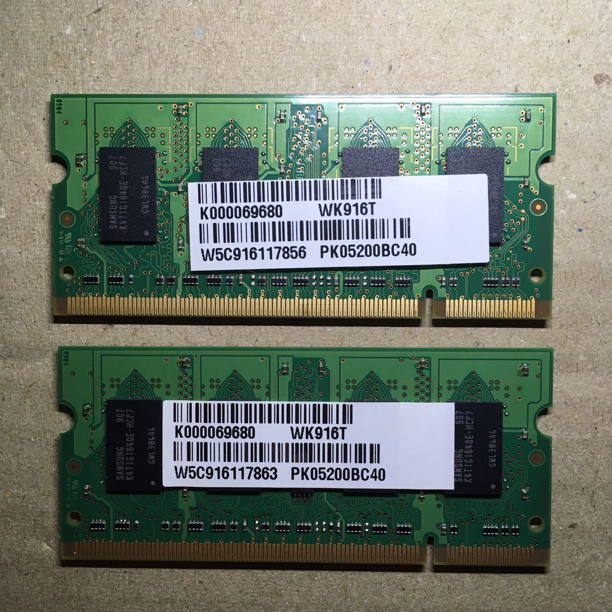 [Memtest画像あり][1GB X 2枚] DDR2 SO-DIMM 1GB 2Rx16 PC2 6400S 666 12 A3 合計 2GB SAMSUNG サムソン ( iMac Early 2008 でテスト)