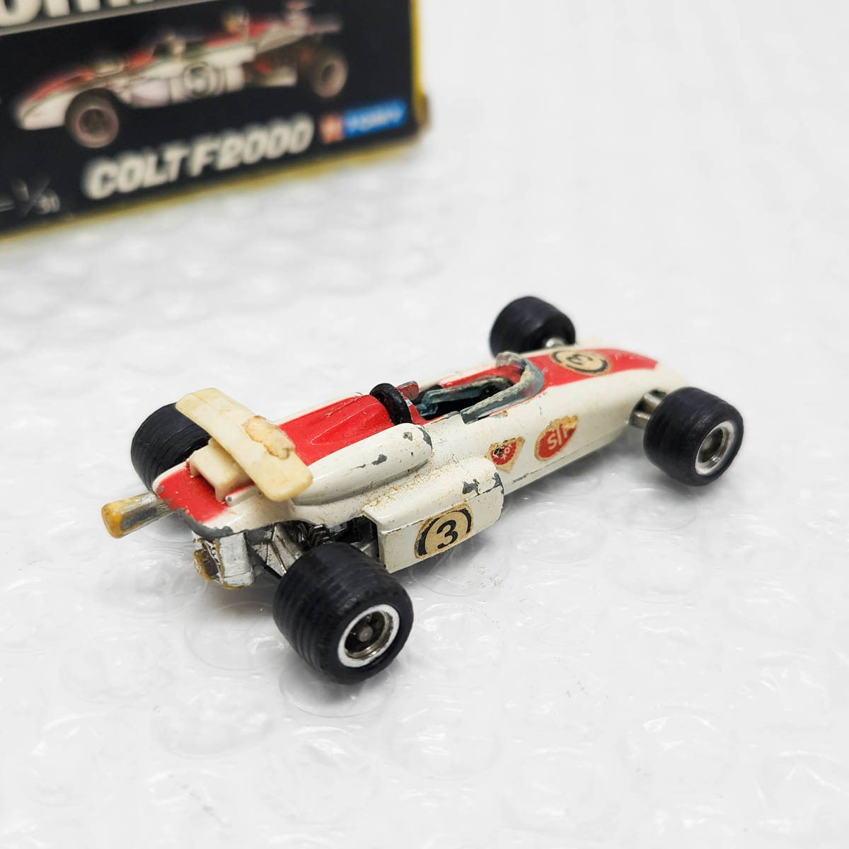 [ST-02158] トミカ 日本製 黒箱 No.51 MITSUBISHI COLT F2000 三菱 コルト レーシングカー TOMICA JAPAN ミニカー 模型 当時物 昭和レトロ_画像4