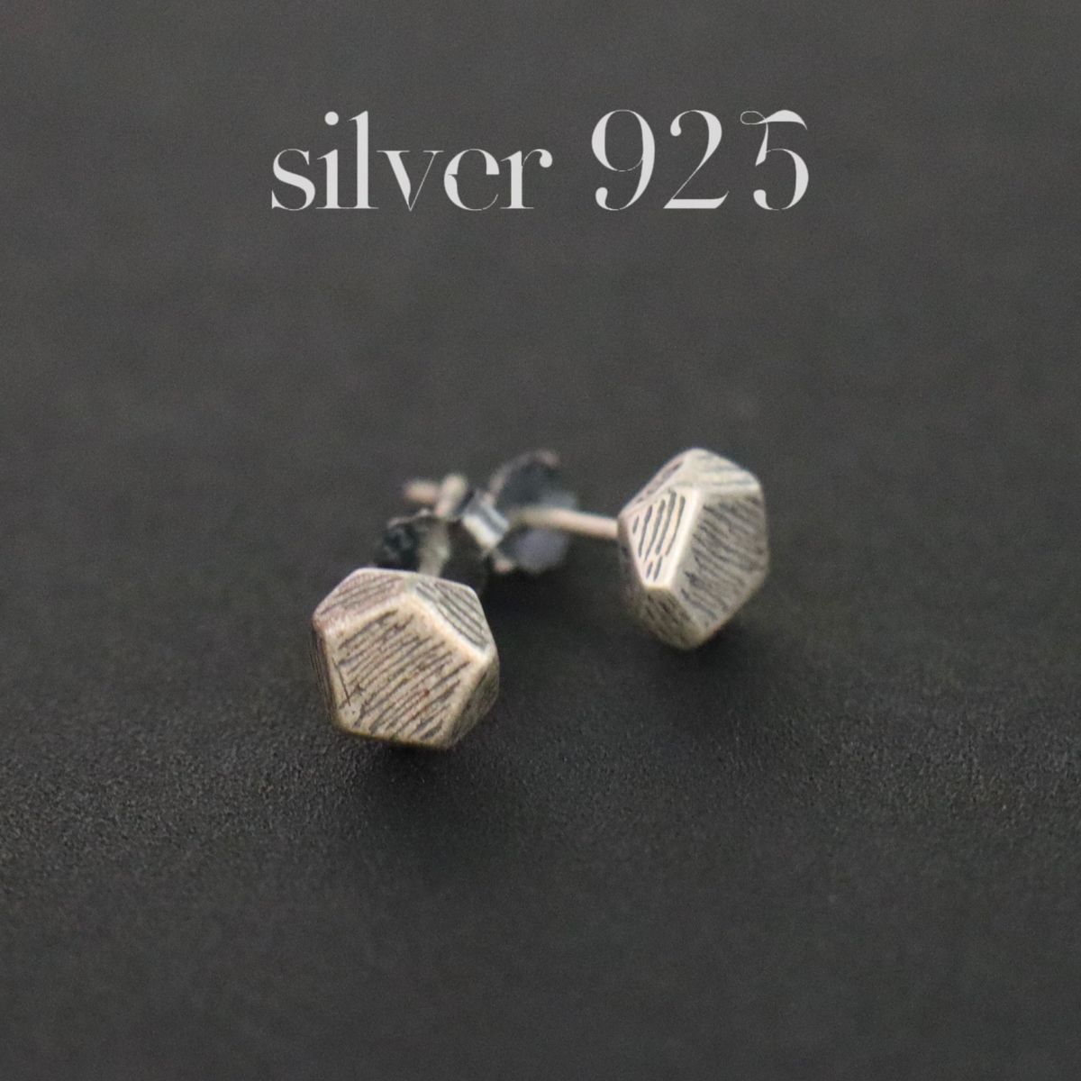 silver925銀素材 スタッドピアス シンプル おしゃれ 男女兼用 片耳可 