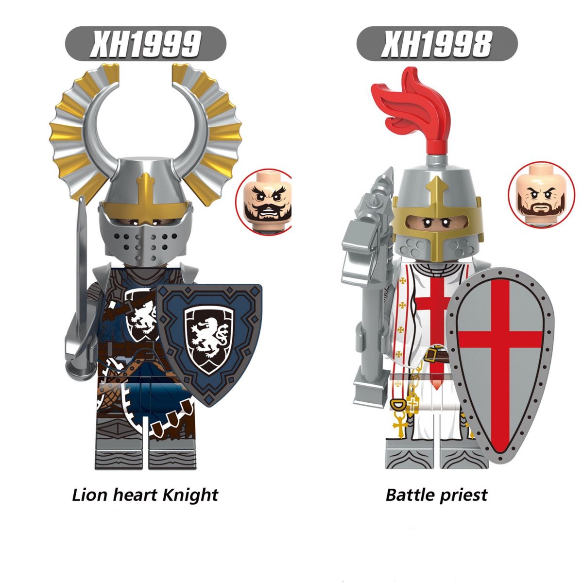 レゴ互換 中世騎士団 人形フィギュア 8体セット ミニフィグ  LEGO互換ブロック