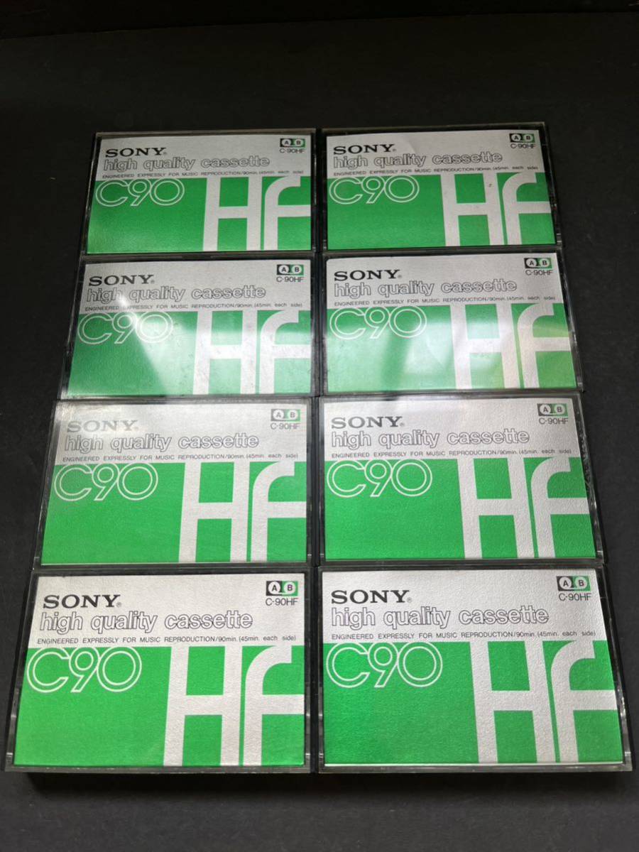 使用済み カセットテープ ソニー SONY C90HF 8本セット 書き込みあり 記録媒体_画像1