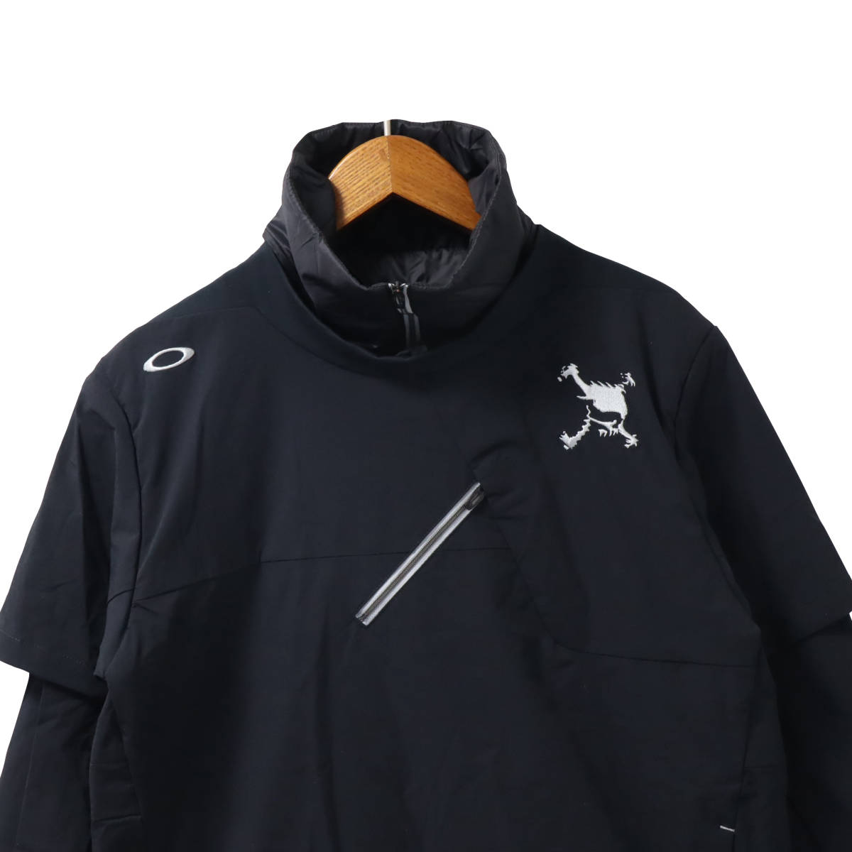 #[L] regular price 16,500 jpy OAKLEY Oacley GOLF SKULL. manner water-repellent 2way pull over jacket black #