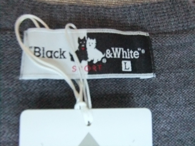 新品タグ付■BLACK & WHITE/ブラック&ホワイト■洗濯機で洗える　ウール100%ベスト■グレー￥25,200_画像4