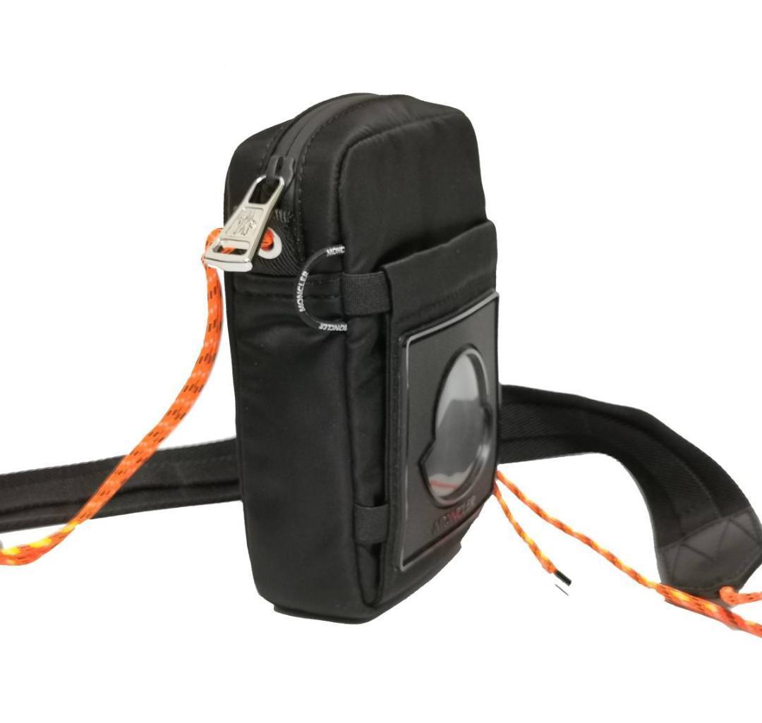 新品 MONCLER モンクレール ボディバッグ フォンケース クロスボディ ショルダーバッグ ポーチ 黒 PHONE CASE メンズ バックパック の画像2