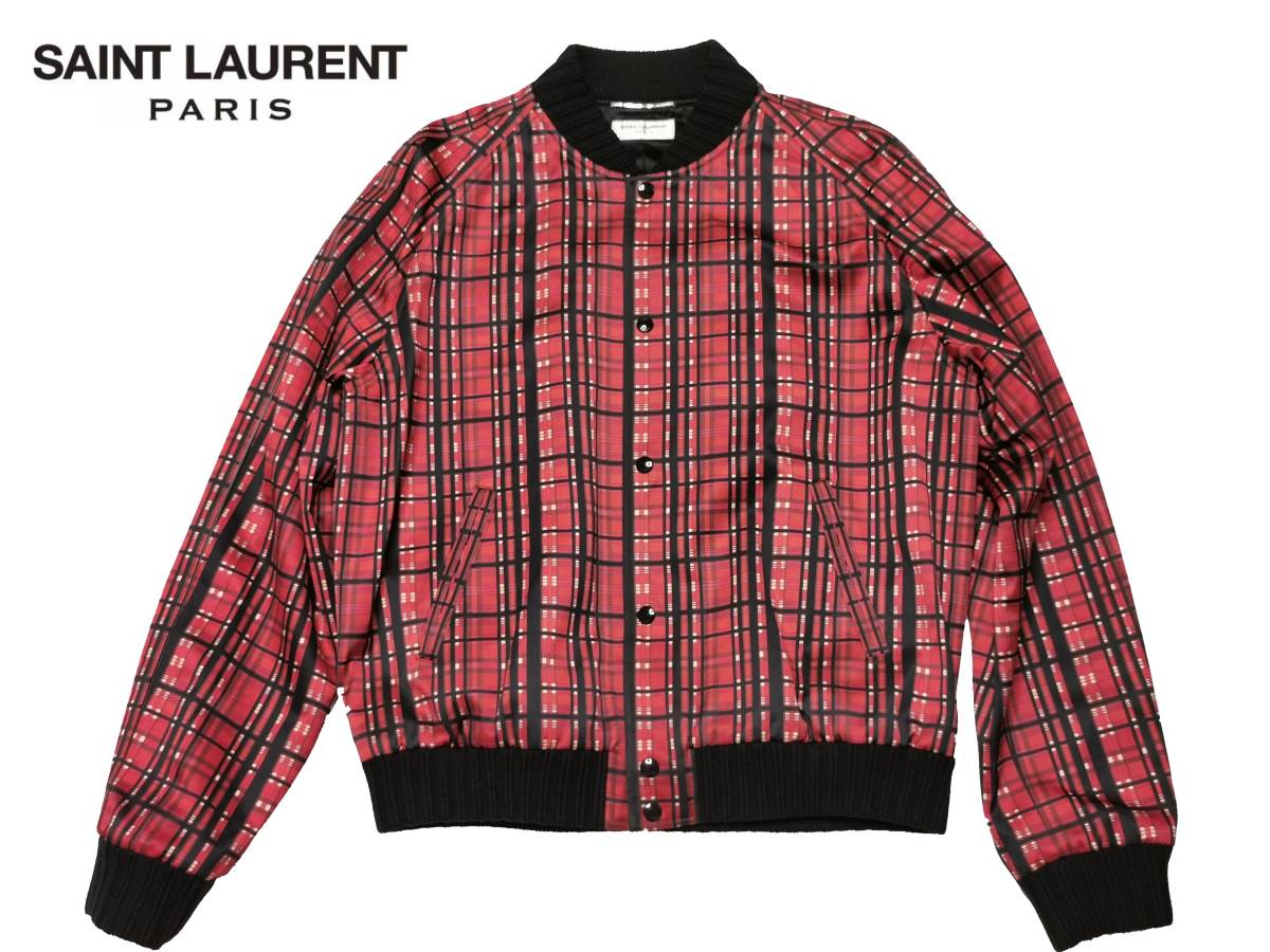 新品 Saint Launret Paris サンローラン ボンバージャケット ブルゾン