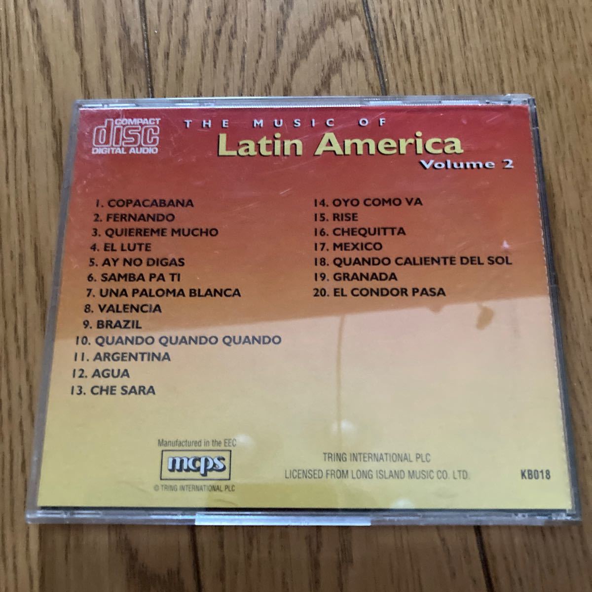 ザ　ミュージック　オブ　ラテン　アメリカ　ボリューム2 リオ　カーニバル　the music of latin America volume2 輸入盤　中古CD