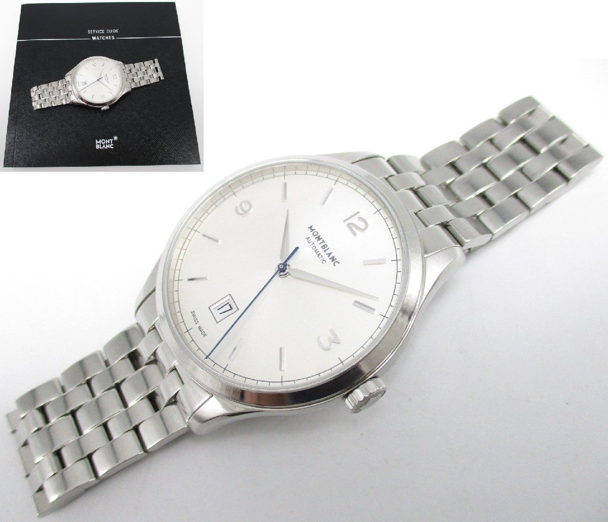 # Montblanc # ultimate beautiful # worn Tey ji Chrono meto Lee 112532# men's self-winding watch wristwatch 