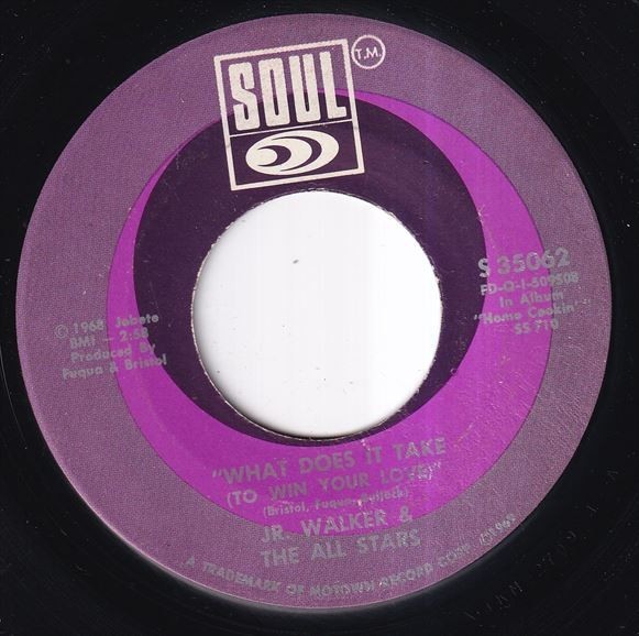 Jr. Walker & The All Stars - What Does It Take (To Win Your Love) / Brainwasher (Part 1) (B) I314_7インチ大量入荷しました。