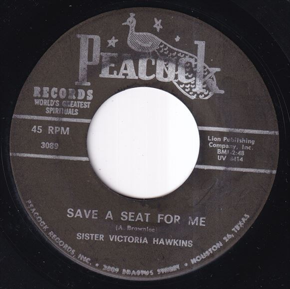 Sister Victoria Hawkins - Save A Seat For Me / He'll Fight Your Battles (C) I196_7インチ大量入荷しました。