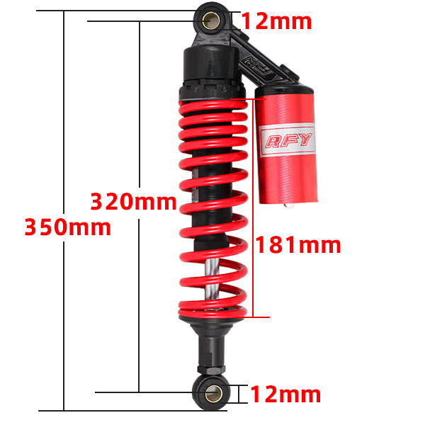 サスペンション タンク付 2本セット 長さ調整可能 320mm-325mm リアサスペンション リアショック リアサス カスタムパーツ リヤショック_画像2