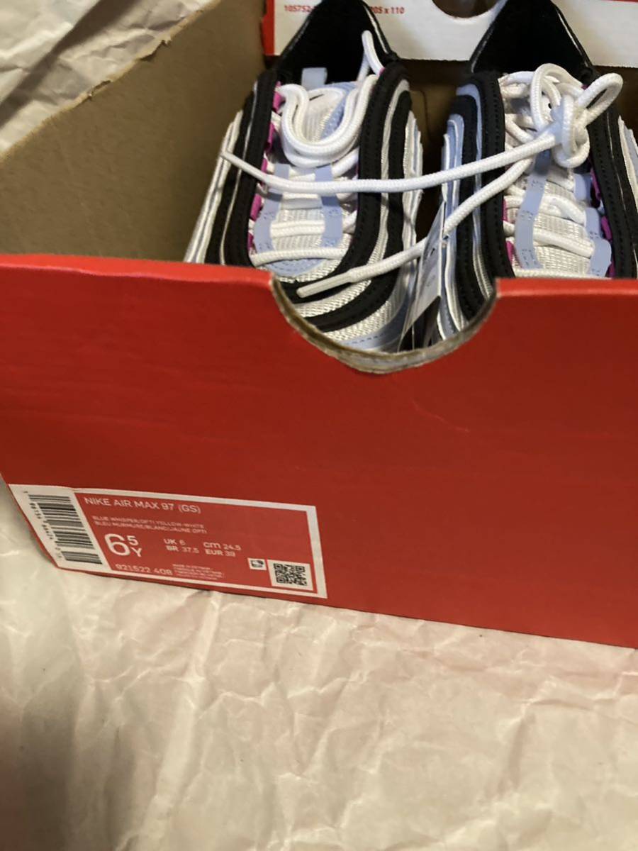 Nike GS Air Max 97 Blue Whisper 921522-408ナイキ GS エアマックス97 ブルー ウィスパーGS24.5cmナイキ エアマックス97 定価18150円の画像9