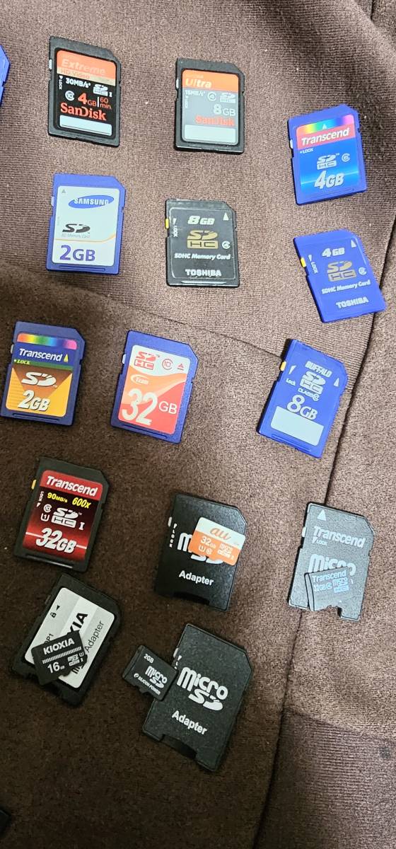 ☆中古　25枚　ＳＤカード　記録カード　microSD　マイクロSD　SDHC 　デジカメ　ジャンク扱い_画像2
