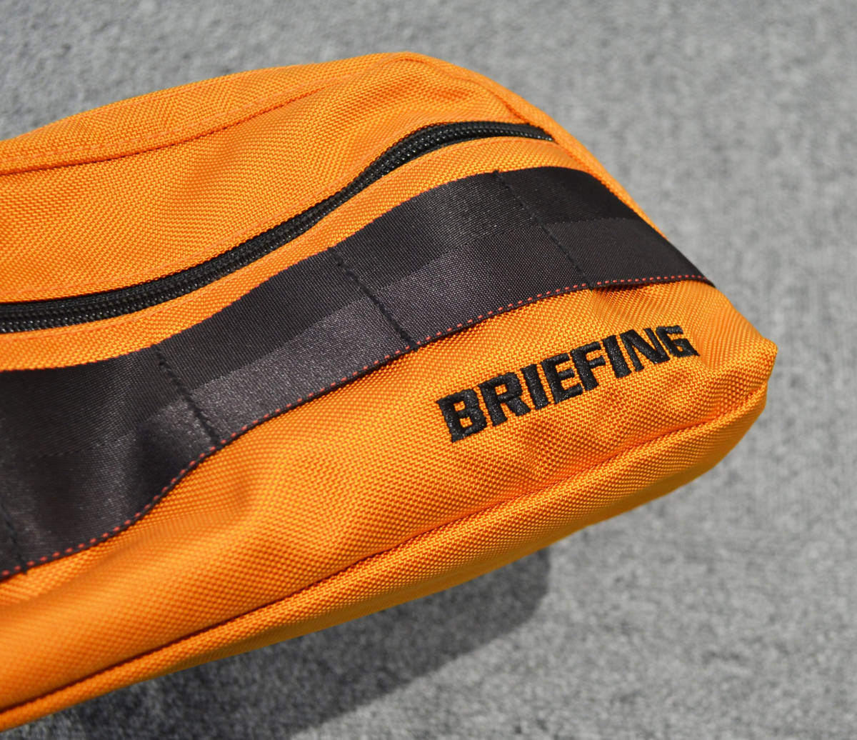 美品！ブリーフィング BRIEFING ラウンドポーチ ROUND POUCH AIR CR ORANGE_画像3