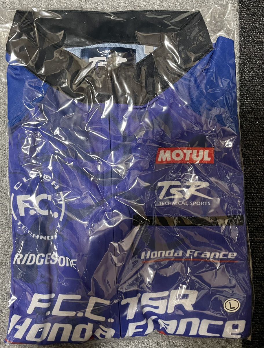  новый товар не использовался FCC TSR Honda France рубашка "pit shirt" команда L размер CBR1000RR CBR250RR HRC ограничение предметы снабжения Suzuka 8 hours EWC Honda Франция 