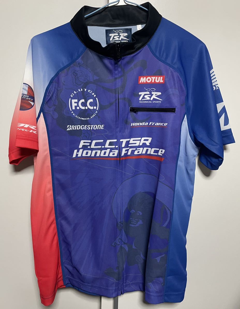  новый товар не использовался FCC TSR Honda France рубашка "pit shirt" команда L размер CBR1000RR CBR250RR HRC ограничение предметы снабжения Suzuka 8 hours EWC Honda Франция 