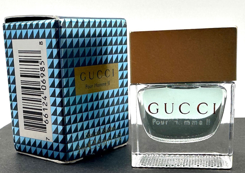 ★グッチ香水・GUCCI POUR HOMME II EDT. 5mlBottle・未使用 ★開封展示/残量 約100%/地下冷暗倉庫保管/超激レア・廃盤・入手困難逸品香水_★シナモンのカリスマティックな香り