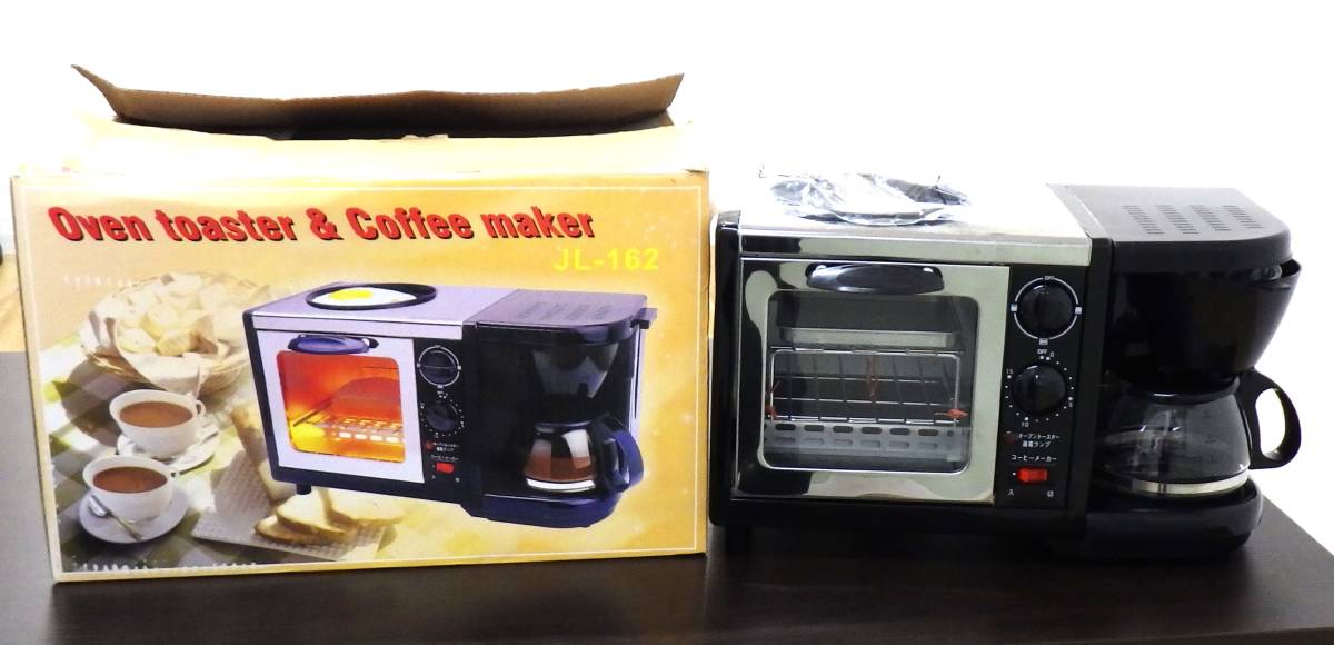 #3663 未使用 長期保管品 オーブントースター　コーヒーメーカー 目玉焼きプレート 1台3役_画像2