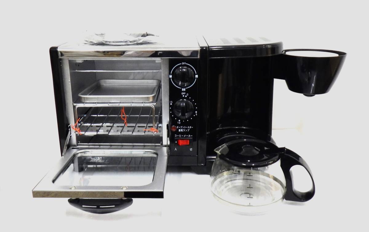#3663 未使用 長期保管品 オーブントースター　コーヒーメーカー 目玉焼きプレート 1台3役_画像5