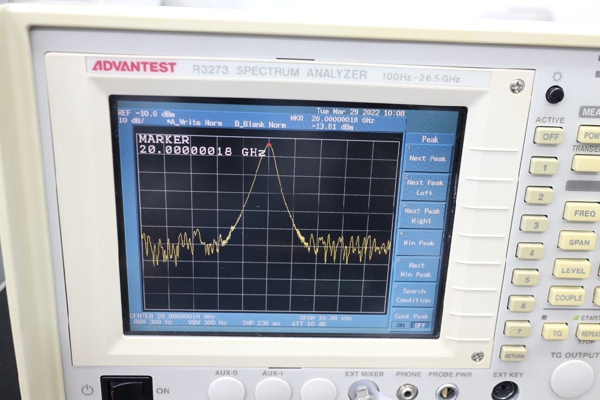 【正常動作品】ADVANTEST R3273 /21 100Hz-26.5GHz スペクトラムアナライザー