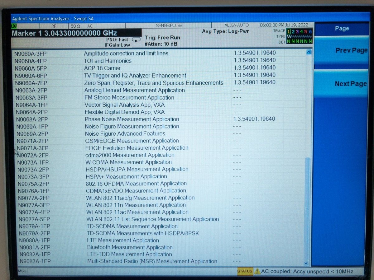 【正常動作品】Agilent N9020A 3.6GHz スペクトラム・アナライザ_画像4