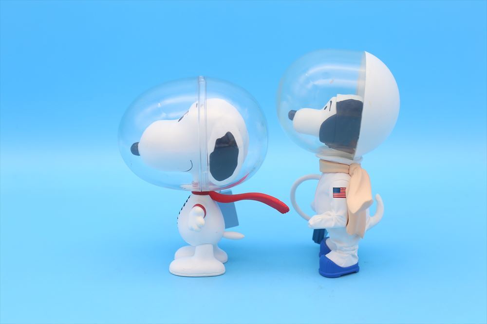 1円スタート☆UDF PEANUTS シリーズ SNOOPY ASTRONAUTS VINTAGE Ver./COMIC Ver./スヌーピー アストロノーツ/メディコムトイ/2個セット_画像2