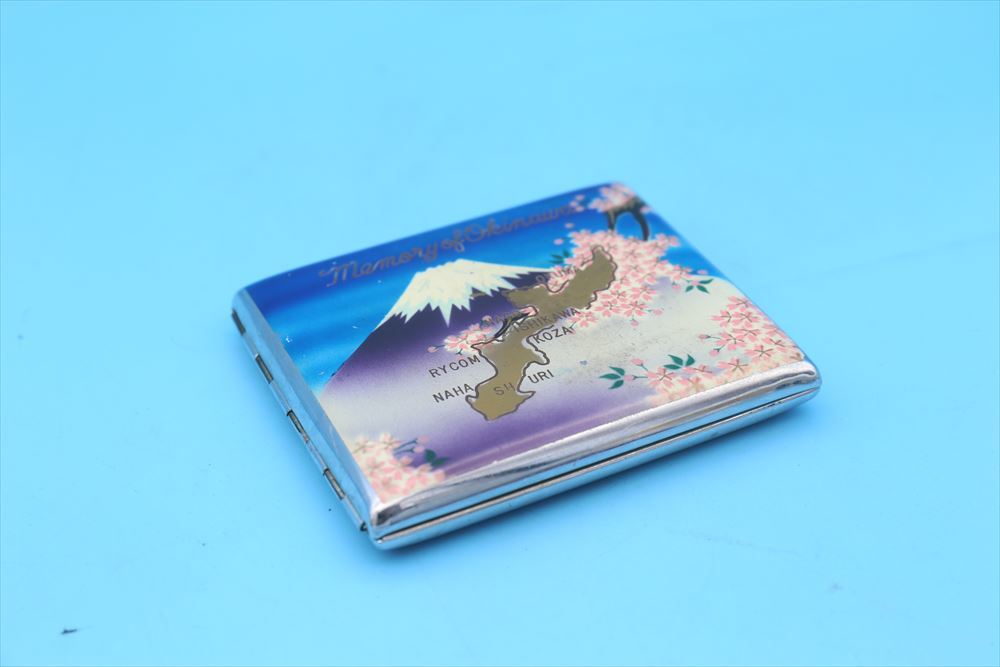 SALE*50s souvenir OKINAWA Cigarette Case/ Vintage Hsu алый a/ Okinawa / сигарета кейс /178307142