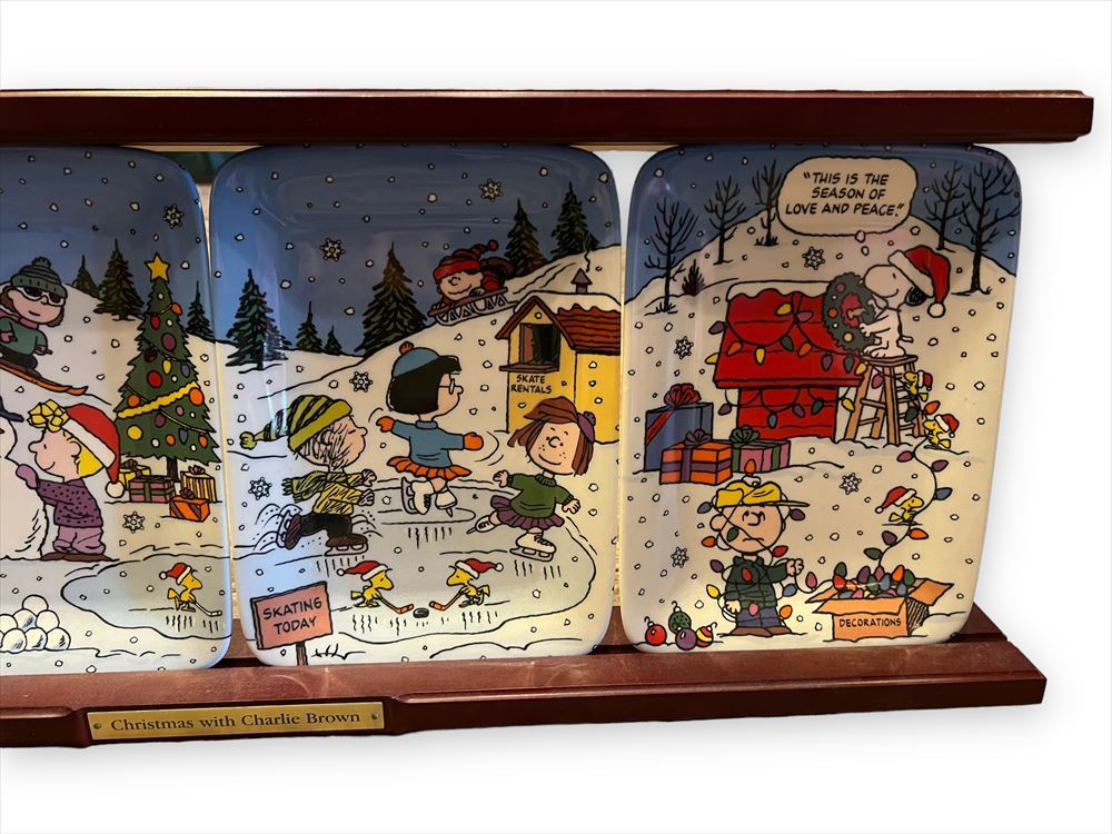 peanuts Danbury Mint Panoramic 4-Plate Collection/スヌーピー peanuts Danbury Mint Panoramic 4-Plate Collection/スヌーピー