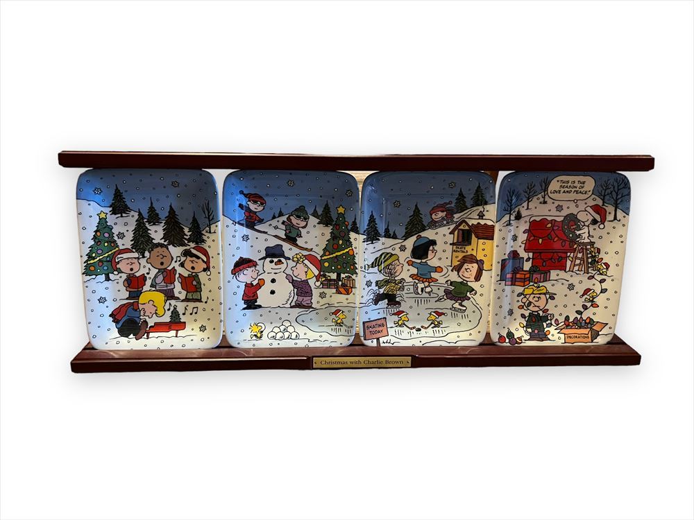 peanuts Danbury Mint Panoramic 4-Plate Collection/スヌーピー peanuts Danbury Mint Panoramic 4-Plate Collection/スヌーピー
