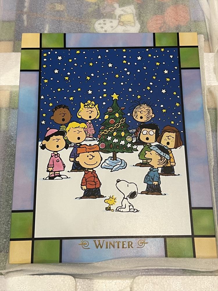 Danbury Mint Peanuts Gang Stained Glass Wall Clock/ダン Danbury Mint Peanuts Gang Stained Glass Wall Clock/ダン