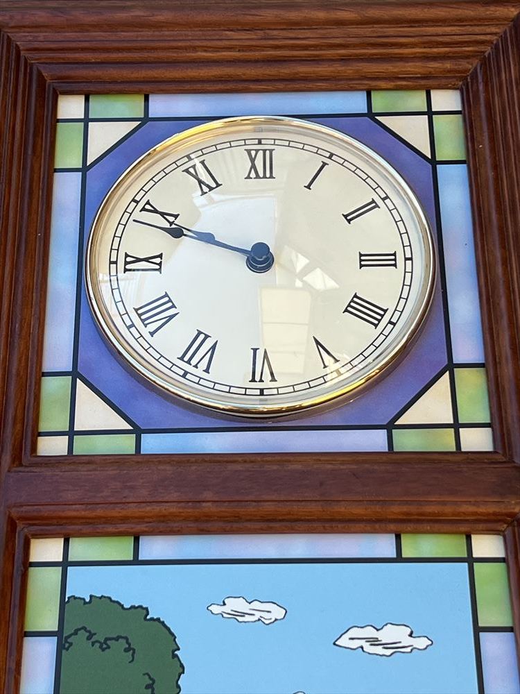 Danbury Mint Peanuts Gang Stained Glass Wall Clock/ダンバリーミント 壁掛け時計/スヌーピー/178405516_画像9