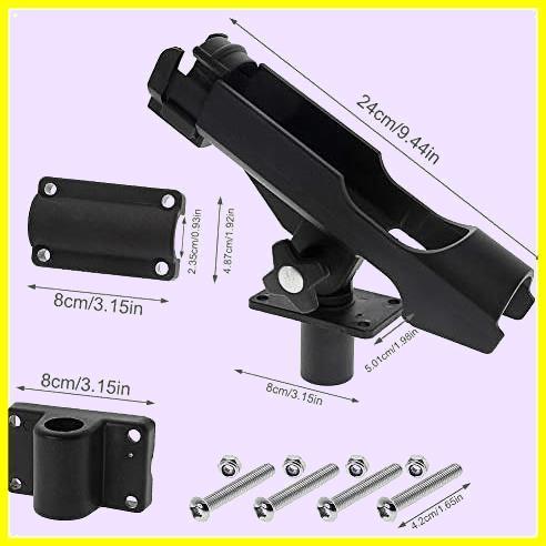 【数に限りあり！】 竿掛け ボート 角度調節可能 船 竿受け 万能竿受け 竿置き 竿掛けホルダー ロッドホルダー RH40 ２本セット Croch_画像3