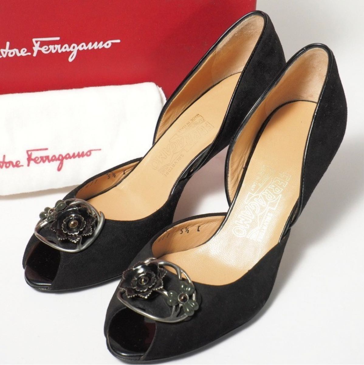 サルヴァトーレフェラガモSalvatore Ferragamoピンヒールパンプス イタリア製 ヒールパンプス