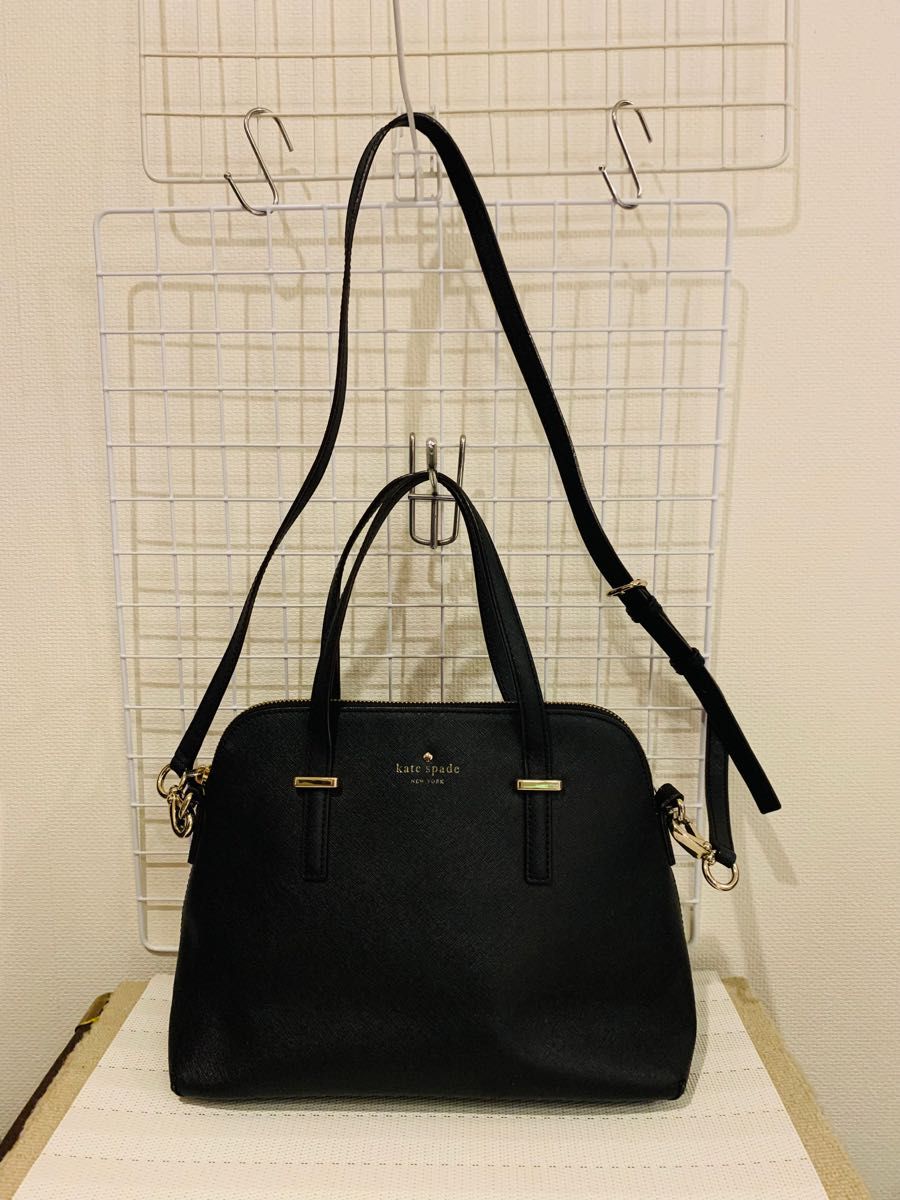 【まあまあ美品】 kate spade ケイトスペード 2way ショルダーバッグ　ハンドバッグ 2wayバッグ　黒