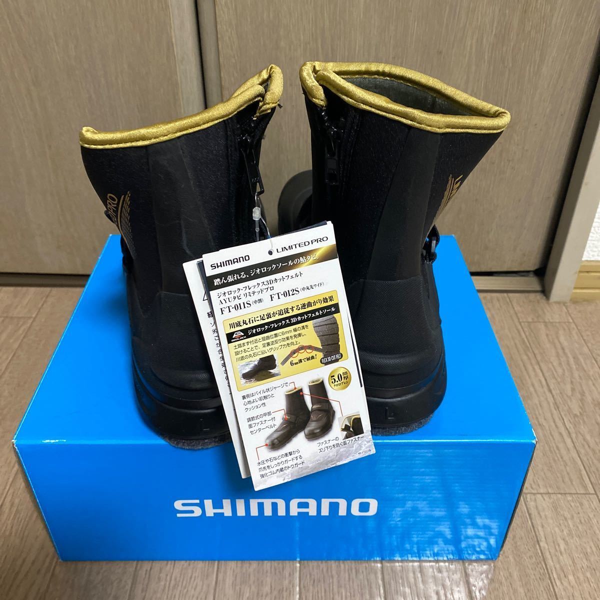 【未使用品】シマノ ☆ジオロック・フレックス　3Dカットフェルトタビ　リミテッドプロ（中丸先ワイド）SHIMANO FT-012S_画像4