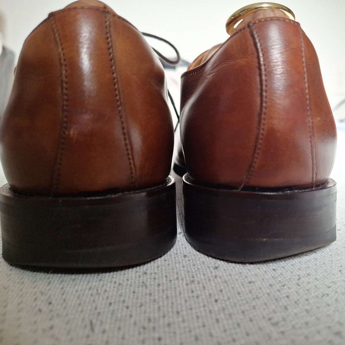 イギリス製 ロイドフットウェア ブラウン キャップ 革靴 トゥ レザーシューズ ビジネスシューズ ブラウン キャメル UK7_画像6