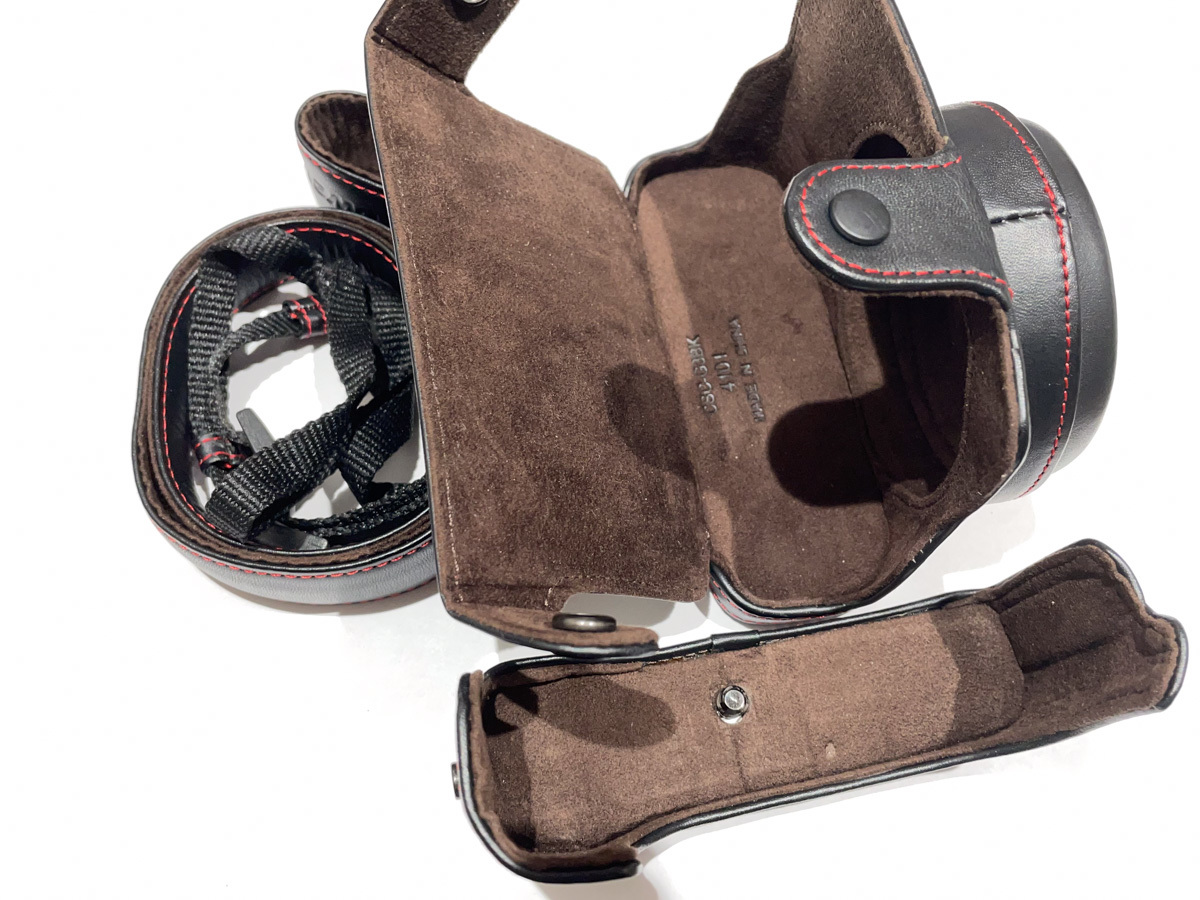 【希少 良上品 即決】CANON PowerShot G1X Mark II 用 本革 純正ケース CSC-G3BK / genuine leather case with strap_画像3
