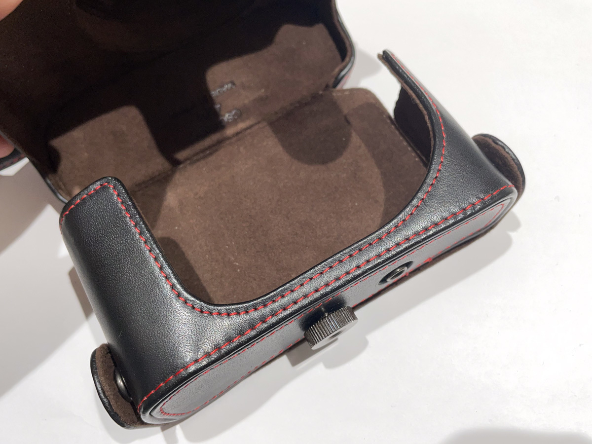 【希少 良上品 即決】CANON PowerShot G1X Mark II 用 本革 純正ケース CSC-G3BK / genuine leather case with strap_画像4