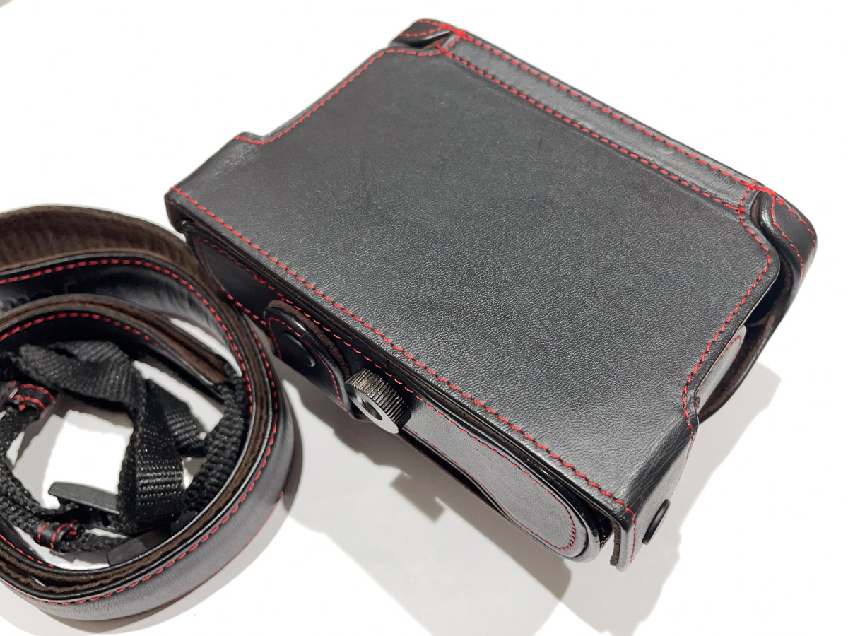 【希少 良上品 即決】CANON PowerShot G1X Mark II 用 本革 純正ケース CSC-G3BK / genuine leather case with strap_画像2