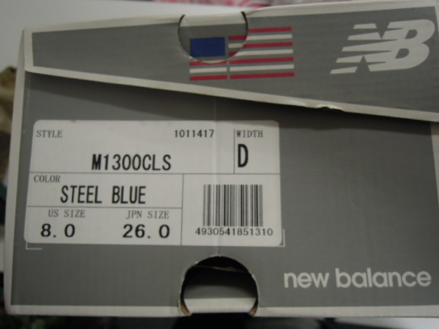 ニューバランスM1300CLS STEEL BLUE / SIZE US8.0 JAPAN 26.0 D 2015年製 箱付 新品・未使用_画像6