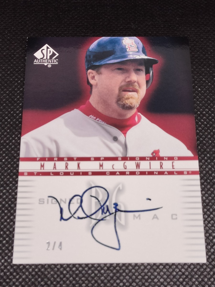 2002 UD SP AUTHENTIC 2/4 MARK McGWIRE マーク・マグワイア 4枚 レア美品_画像1