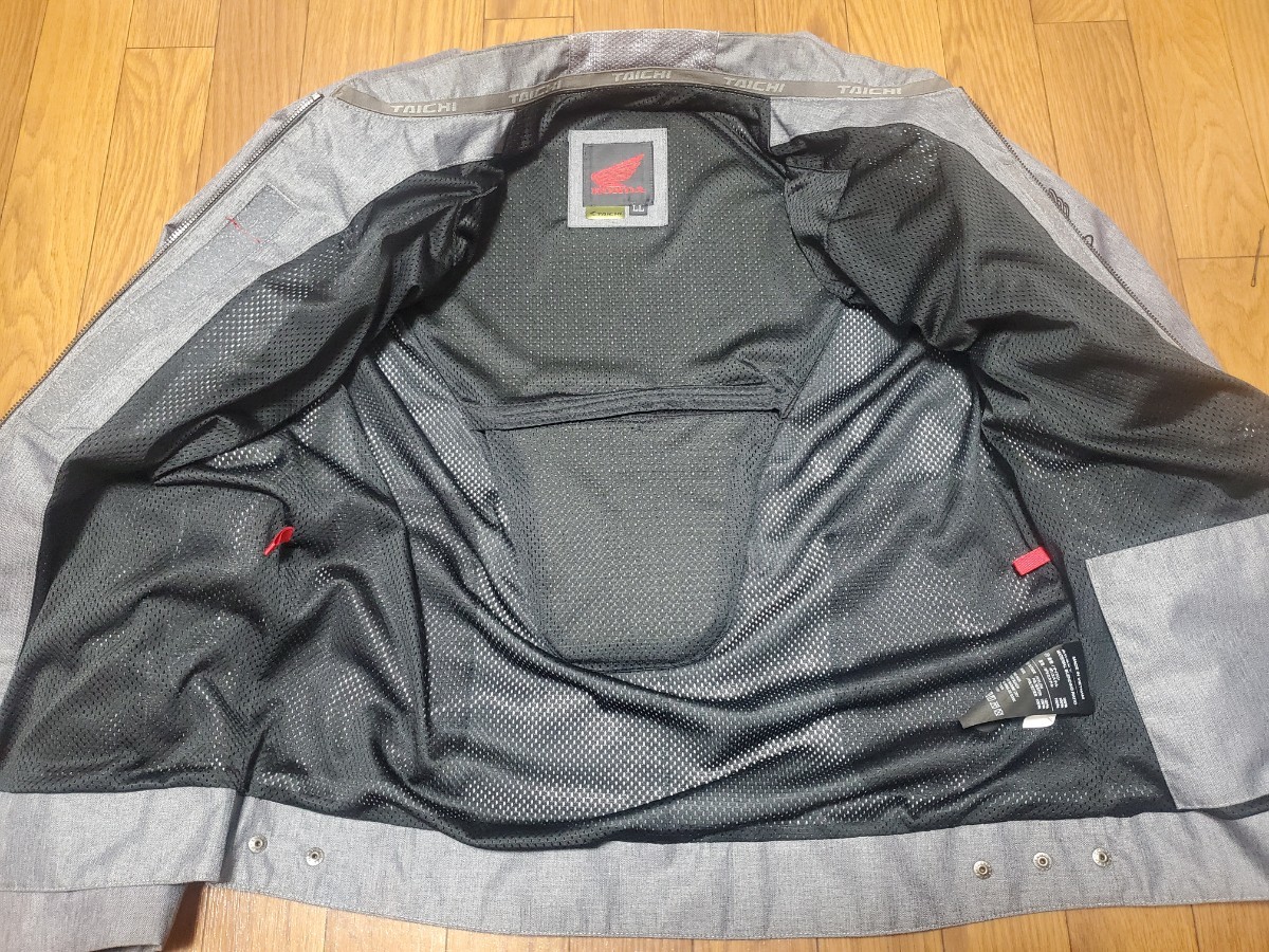 HONDA/ホンダ TAICHI タイチ メッシュジャケット バイクウエア H99J24 プロテクター サイズ : LL アウター グレー_画像5