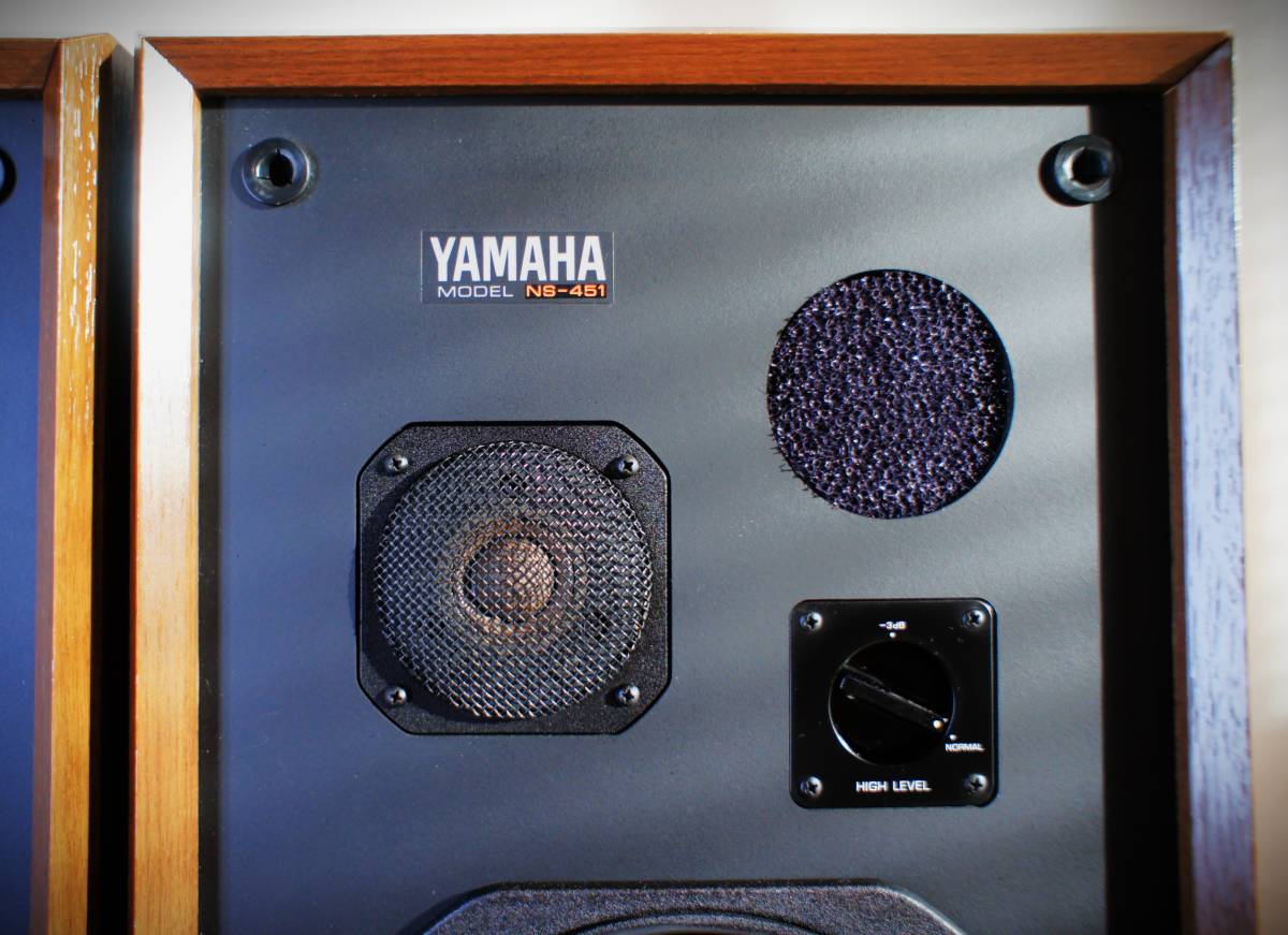 【極美品】　YAMAHA　NS-451　整備済_バスレフ孔に多孔質スポンジを設置