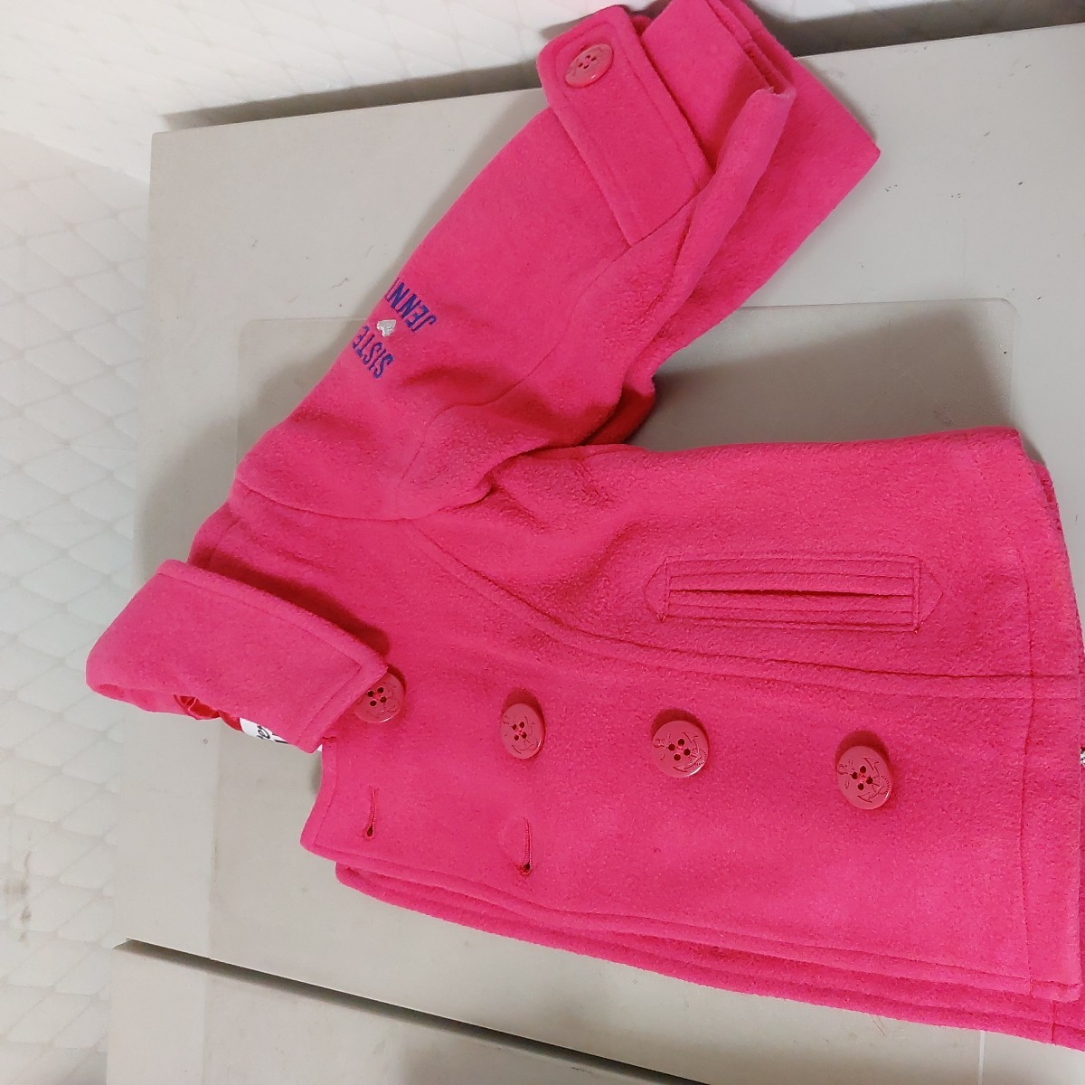 女の子レディース１００サイズピンク&紫コートセット美品_画像10