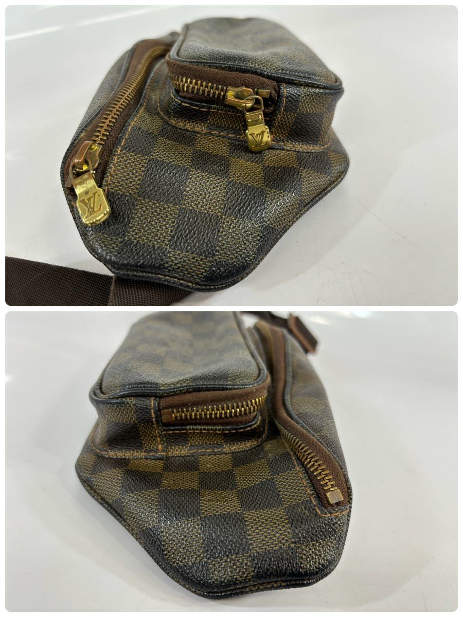 LOUIS VUITTON ルイ　ヴィトン N51172 バムバッグ　メルヴィーユ ウエストポーチ ボディバッグ ダミエ エベヌ 訳あり　ジャンク品_画像3