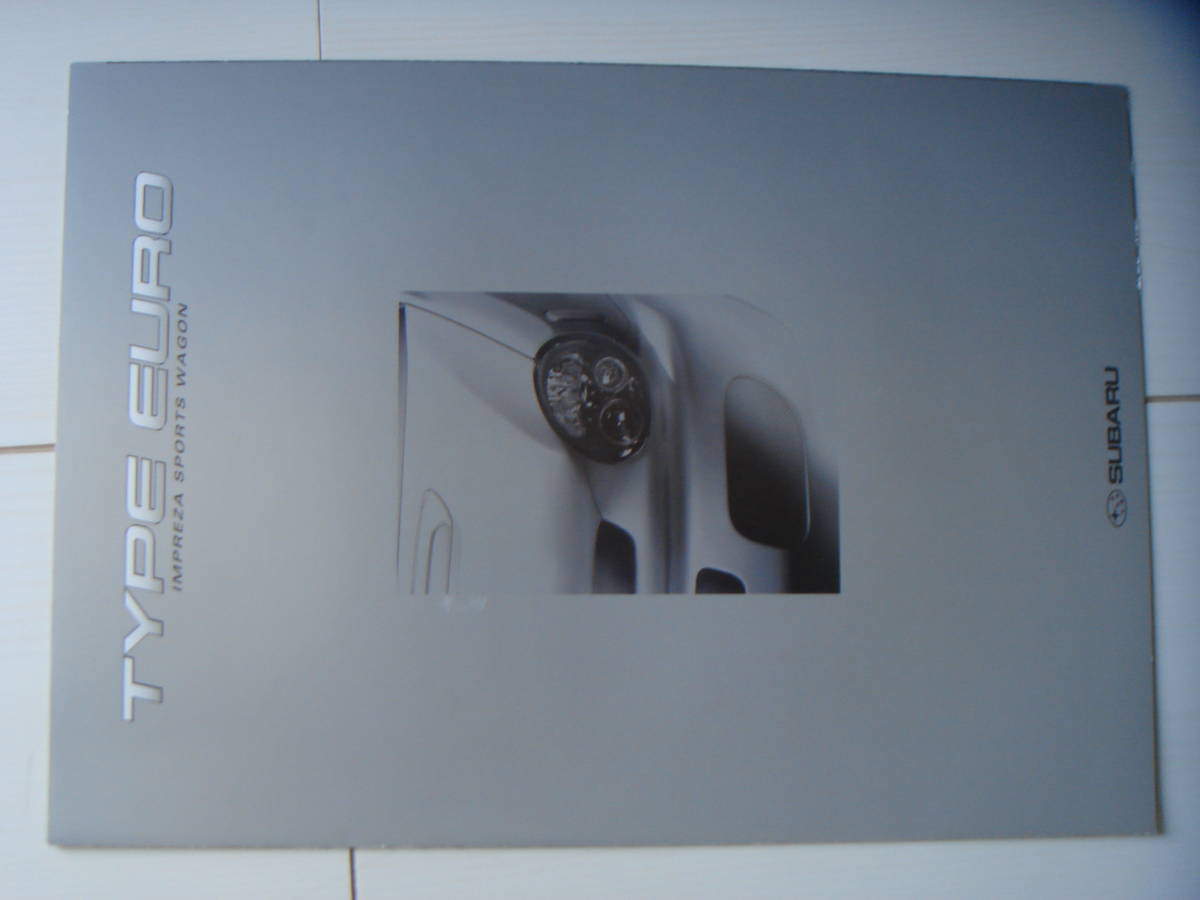 スバル インプレッサ TYPE EURO カタログ 2002年 レア 美品 SUBARU IMPREZA_画像3