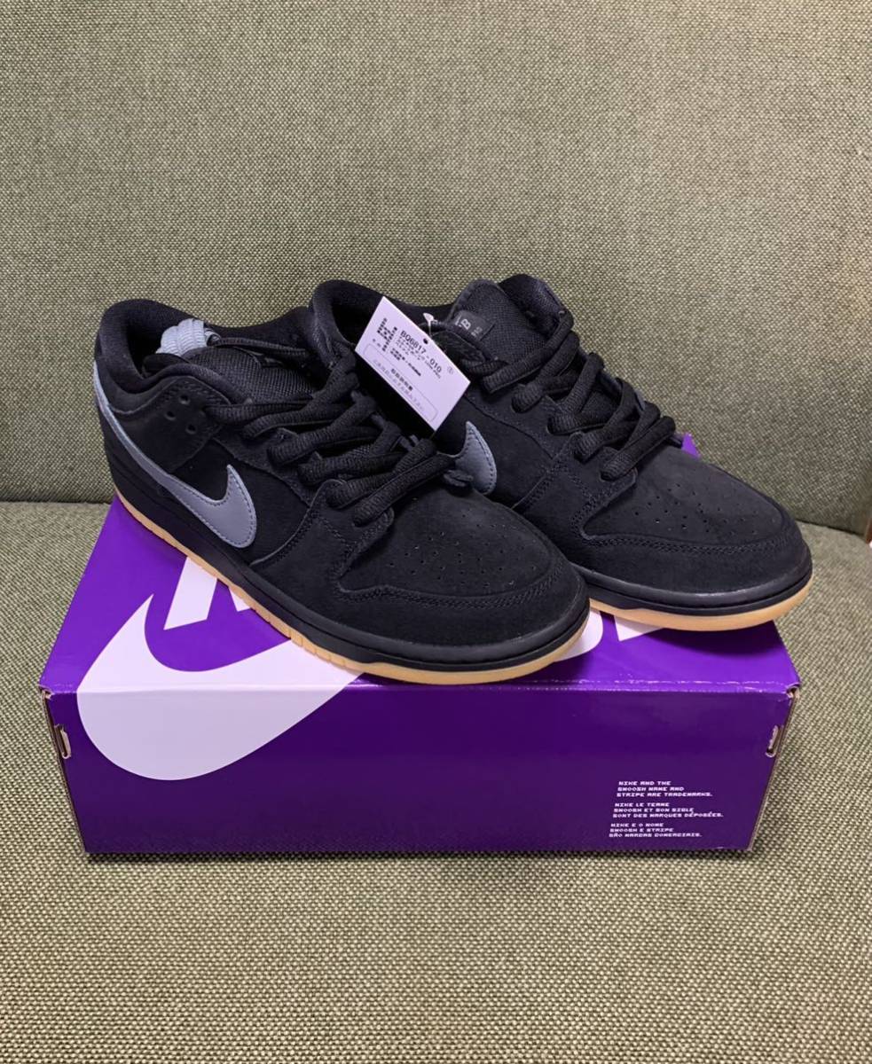 新品 27.0cm US9 Nike SB Dunk Low Pro “Black Fog” ダンク ロー プロ ブラック フォグ ガム BLACK/GREY GUM 27cm BQ6817-010_画像1