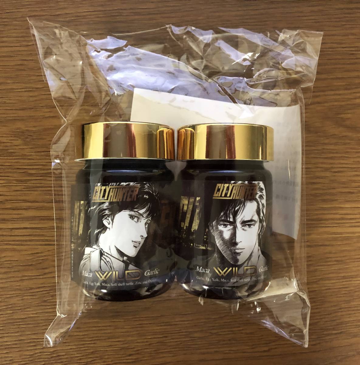 限定品 非売品★やずや にんにく卵黄WILDコラボ シティーハンターボトル ポストカード付き★CITY HUNTER 新品 未開封品 送料無料_画像2